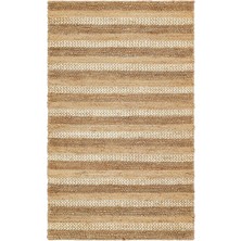 Akbel Halı Netra S-1410 Naturel XW - El Dokuma Jüt Hasır Halı Naturel Örgü Desen