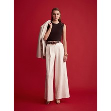 Dilvin 10823 Aksesuar Detaylı Triko Bluz-Koyu Kahve