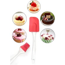 Mivexa Outdoor Outlet 2 Li Set Silikon Pasta - Börek - Poğaça Yağ Fırçası ve Silikon Spatula Seti