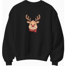  Yılbaşı Geyik Temalı Sweatshirt (Erkek)