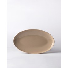 Madame Coco Aurea Kayık Tabak - Bej - 30 cm