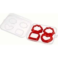 Mivexa Outdoor Outlet Kurabiye Kalıbı 4 Parça 8 Şekil - Saklama Kutulu