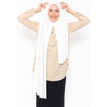 Moda Nokta Hazır Pratik Geçmeli Lüks Organik Düz Penye Şal Eşit Hizalı Taba