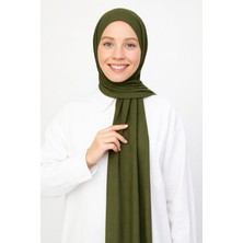 Moda Nokta Hazır Pratik Geçmeli Lüks Organik Düz Penye Şal Eşit Hizalı Taba