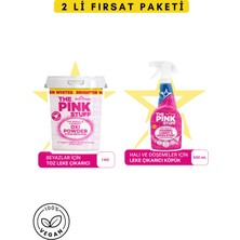 The Pink Stuff Mucizevi Oxi Toz Leke Çıkarıcı (Beyazlar) 1 kg - Köpüklü Halı Koltuk & Döşeme Leke Çıkarıcı 500ML