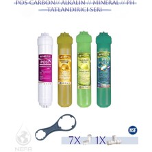 Nefa Tüm Arıtma Cihazlarına Uyumlu Post Karbon - Alkali - Mineral - Ph, 4'lü Su Arıtma Tatlandırıcı Seri