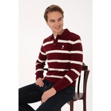U.S. Polo Assn. Erkek Regular Fit Polo Yaka Bordo Kazak 50315036-VR014