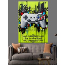 Karizma Tablo Renkli Oyun Konsolu Kumandası Dekoratif Kanvas - Mdf Ahşap Tablo