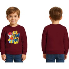 Sedirli Unisex Pawpetrol Baskılı Çocuk Swaetshirt 3 Iplik Şardonlu