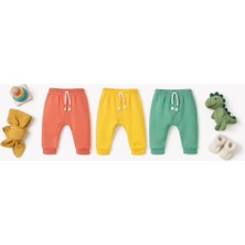 Kiddy Boo 3lü Set Eşofman Altı %100 Pamuk 0-3AY/3 Yaş Arası Kız Erkek Bebek & Çocuk Unisex