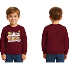 Sedirli Unisex Disney Baskılı Çocuk Swaetshirt 3 Iplik Şardonlu