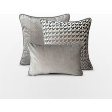 Lidoma Home LİDOMA HOME "CHEVA" KIRLENT KILIFI SETİ / AÇIK GRİ