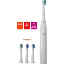Polosmart PBS904 Şarjlı 5 Modlu 4 Başlıklı Diş Fırçası Beyaz