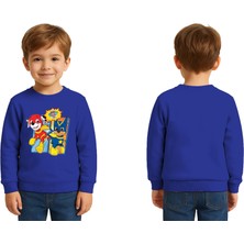 Sedirli Unisex Pawpetrol Baskılı Çocuk Swaetshirt 3 Iplik Şardonlu