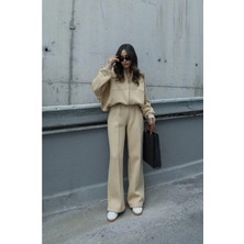 Yakamel Kadın Çımalı Bomber Ceket Alt-Üst Takım