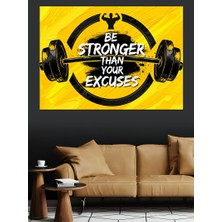 Artmeg Spor Motivasyon Posteri Dekoratif Kanvas - Mdf Ahşap Tablo