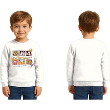 Sedirli Unisex Disney Baskılı Çocuk Swaetshirt 3 Iplik Şardonlu