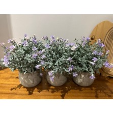 FB Cup Evinize Bahar Havası Getirecek: 3'lü Dekoratif Yapay Çiçek Seti (Mor Lavanta Esintisi)