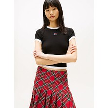 Tommy Hilfiger Tjw Slım Sh Badge Ss Rıb Ext