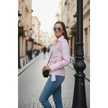 Lela Pamuklu Regular Fit Uzun Kollu Bağlama Detaylı Gömlek Bayan Gömlek 65200538