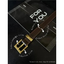 Fiori Kare Tokalı Köprülü Kadın Kemeri, Pantolon Kemeri, Ceket Kemeri, Elbise Kemeri