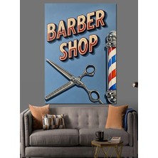 Karizma Tablo Berber Dükkanı Tabela Yazısı Dekoratif Kanvas - Mdf Ahşap Tablo