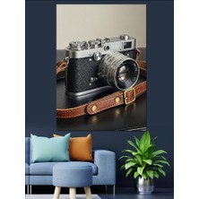 Artmeg Eski Model Fotoğraf Makinesi Dekoratif Kanvas - Mdf Ahşap Tablo