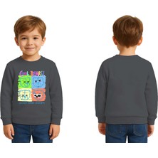 Sedirli Unisex Ayıcık Bear Baskılı Çocuk Swaetshirt 3 Iplik Şardonlu