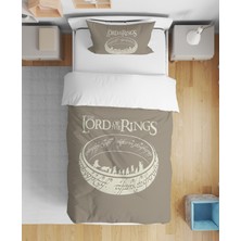 Leva Home Yüzüklerin Efendisi Lotr Desenli 3D Dijital Baskılı Tek Kişilik Çarşafsız Nevresim Takımı Uyku Seti