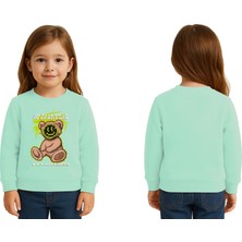 Sedirli Unisex Ayıcık Bear Baskılı Çocuk Swaetshirt 3 Iplik Şardonlu