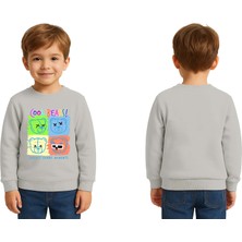 Sedirli Unisex Ayıcık Bear Baskılı Çocuk Swaetshirt 3 Iplik Şardonlu