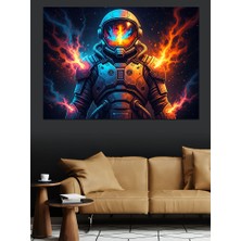 Artmeg Ateş Buz Astronot Kostümü Dekoratif Kanvas - Mdf Ahşap Tablo