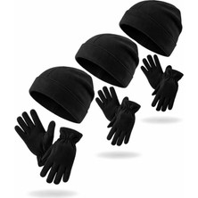 Single Sword Şapka 0//SİYAH Kadın & Erkek Polar Bere 3’lü Set – Kışlık Sıcak Tutacak