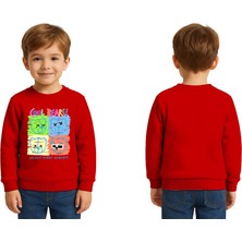 Sedirli Unisex Ayıcık Bear Baskılı Çocuk Swaetshirt 3 Iplik Şardonlu