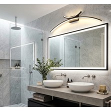 Acrolite Dekoratif Duvar Aplik Aydınlatması (Oturma Odası, Yatak Odası, Yemek Odası, Banyo) L:60CM Siyah 4000K