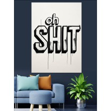 Artmeg Siyah Beyaz Yazı Sanatı Dekoratif Kanvas - Mdf Ahşap Tablo