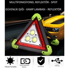 Mivexa Outdoor Outlet Reflektör 3 Ledli Güneş Enerjili - Kamp Feneri - Işıldak - Powerbank