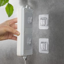 Mivexa Outdoor Outlet Geçmeli Eşya Sabitleme Klipsleri Şeffaf 4 Lü Set
