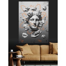 Artmeg Heykel Başı Modern Sanat Dekoratif Kanvas - Mdf Ahşap Tablo