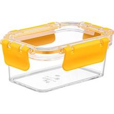 Mivexa Outdoor Outlet 3 Adet Akrilik Saklama Kabı Vakumlu Dikdörtgen Erzak Bakliyat Kabı - 900 ml