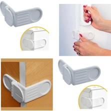 Mivexa Outdoor Outlet Bebek Çocuk Güvenlik Çekmece ve Dolap Için Kendiliğinde Yapışkanlı Vidasız Köşe Kapak Kilidi