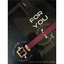 Fiori Kare Tokalı Köprülü Kadın Kemeri, Pantolon Kemeri, Ceket Kemeri, Elbise Kemeri