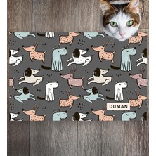 Monnhein Pet Mat – Kişiselleştirilebilir Kaymaz Mama Altlığı, 50X35 cm