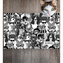 Monnhein Pet Mat – Kişiselleştirilebilir Kaymaz Mama Altlığı, 50X35 cm