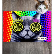 Monnhein Pet Mat – Kişiselleştirilebilir Kaymaz Mama Altlığı, 50X35 cm
