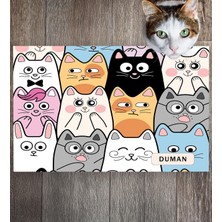 Monnhein Pet Mat – Kişiselleştirilebilir Kaymaz Mama Altlığı, 50X35 cm