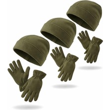 Single Sword Şapka 0//HAKİ Kadın & Erkek 3’lü Kışlık Polar Bere Seti – Sıcak Tutacak Unisex