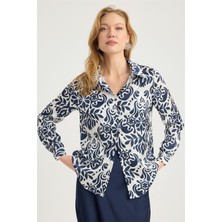 Home Store Karma Etnik Desen Gömlek