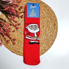 Yılbaşı Temalı Unısex Noel Baba Baskılı Çorap