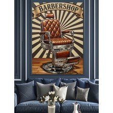 Artmeg Berber Koltuğu Vintage Poster Dekoratif Kanvas - Mdf Ahşap Tablo